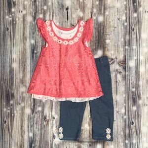 Kids cap sleeve shirt with matching Capris